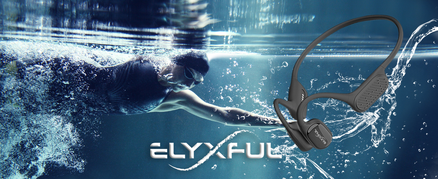 Elyxful IP68 waterproof swimming headphone headset